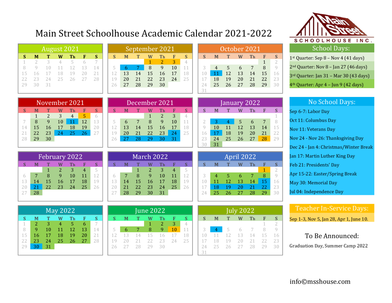 Школьные каникулы 2021-2022: осенние, зимние, весенние, летние